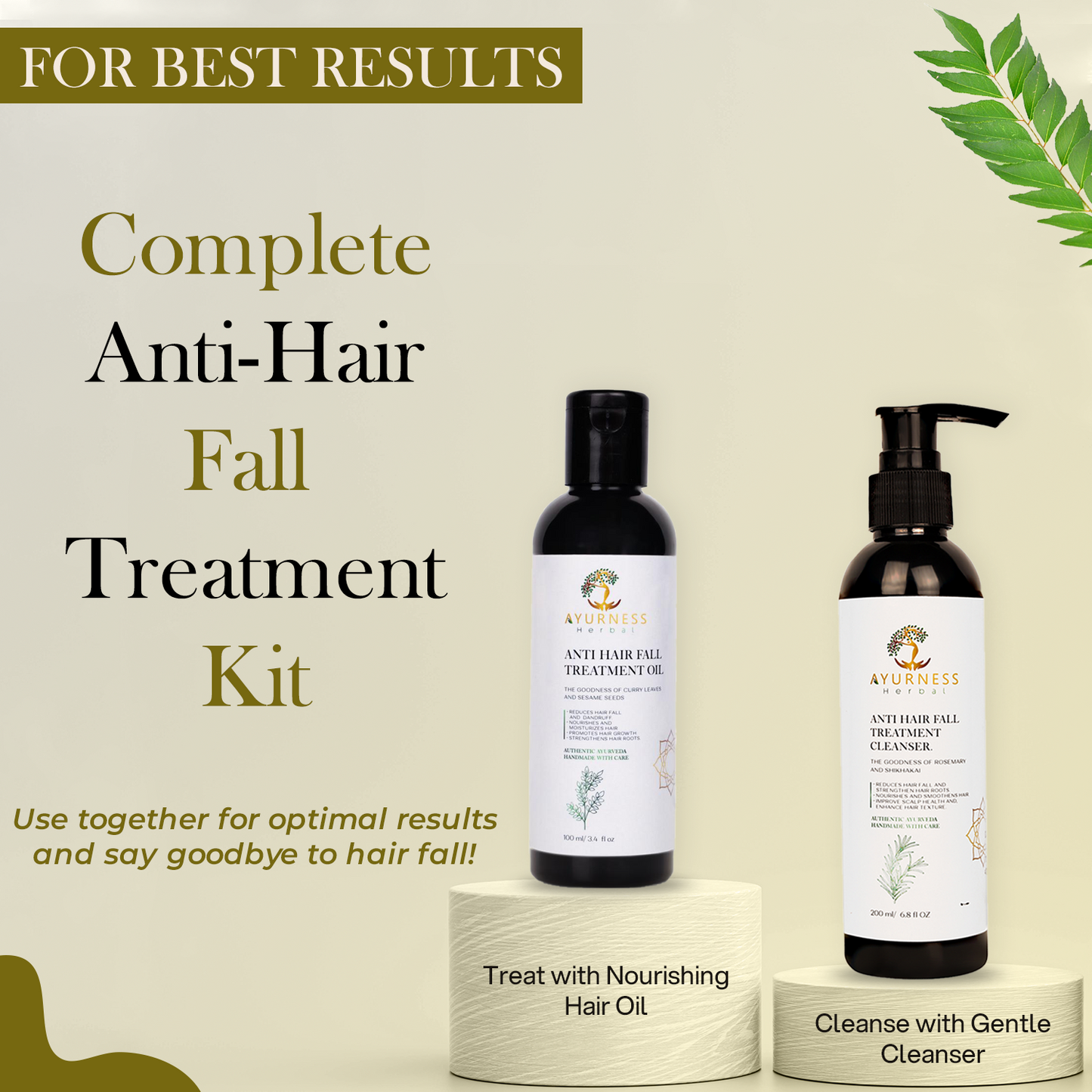 AYURNESS HERBAL ANTI-HAIRFALL TREATMENT OIL- 100 ML